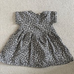 Quincy Mae Girls Blue Floral Dress, Size 4-5 (Runs Small)
